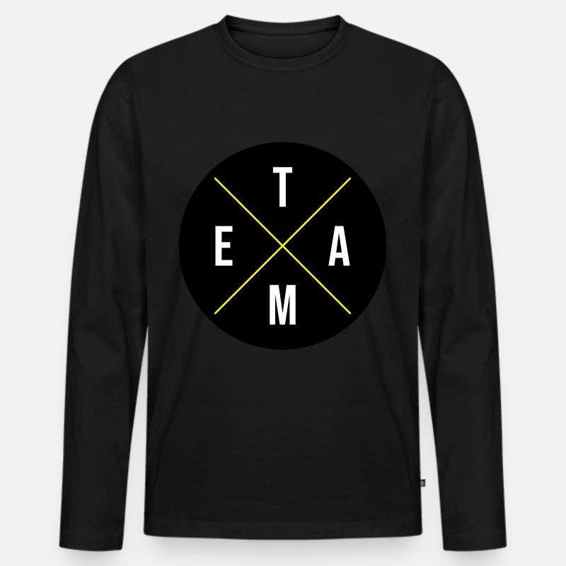 Team Kreis - Männer Premium Bio Langarmshirt - Schwarz