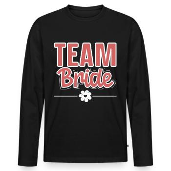 Team Braut - Männer Premium Bio Langarmshirt - Schwarz - Vorne - Nico (187cm)
