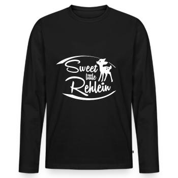 Jäger und Natur – Im Einklang mit der Wildnis - Männer Premium Bio Langarmshirt - Schwarz - Vorne - Nico (187cm)
