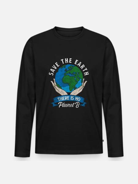 Environmental protection Pollution Nature - Men's Premium Organic Long Sleeve Shirt - black