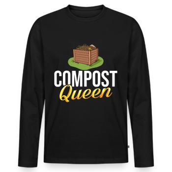 Kompostierung Kompost Wurm Abfall - Männer Premium Bio Langarmshirt - Schwarz - Vorne - Nico (187cm)