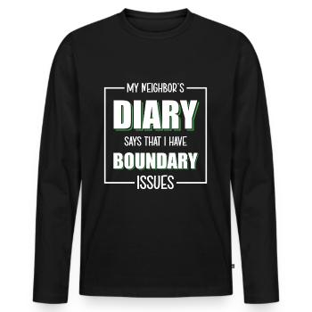 Neighbor Friends Apartment Alcohol - Men's Premium Organic Long Sleeve Shirt - black - Front - Nico (187cm)