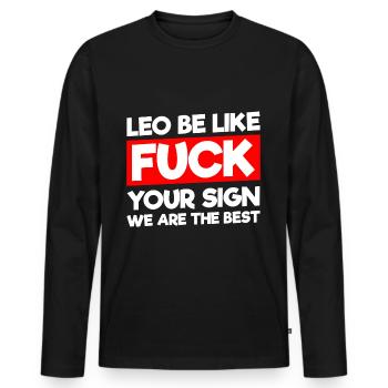 Horoskop Zodiac Glück - Männer Premium Bio Langarmshirt - Schwarz - Vorne - Nico (187cm)