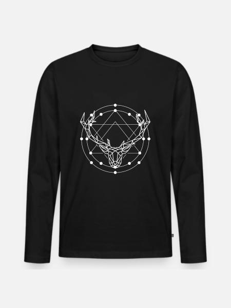 Character Icon Moon Pictogram - Men's Premium Organic Long Sleeve Shirt - black