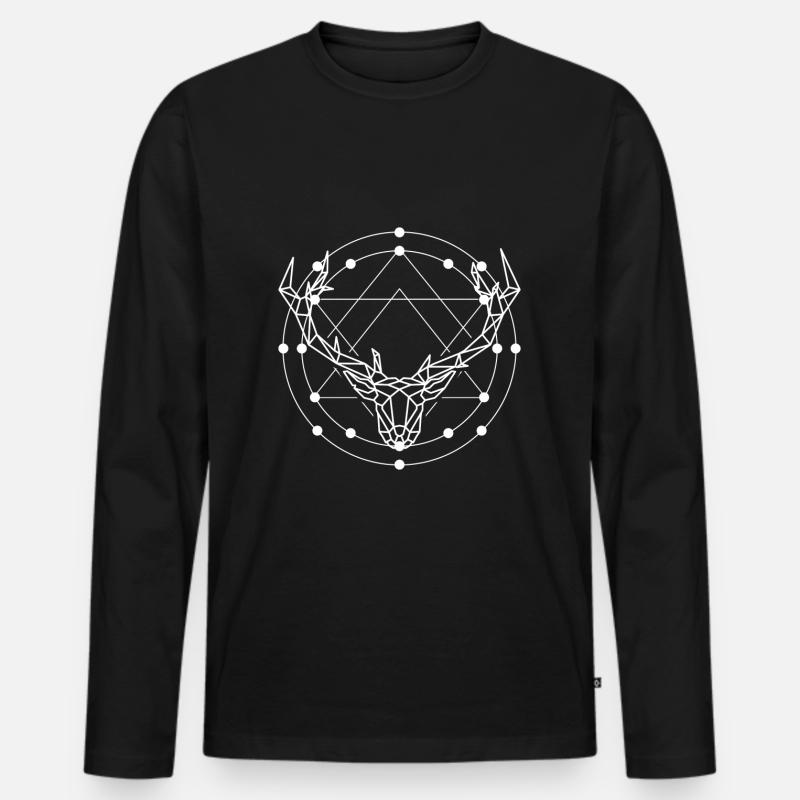 Zeichen Icon Mond Piktogram - Männer Premium Bio Langarmshirt - Schwarz