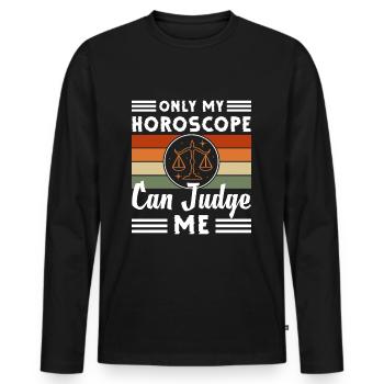 Birthday Horoscope September - Men's Premium Organic Long Sleeve Shirt - black - Front - Nico (187cm)