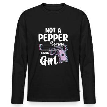 Pistole Munition Schusswaffe Freiheit - Männer Premium Bio Langarmshirt - Schwarz - Vorne - Nico (187cm)