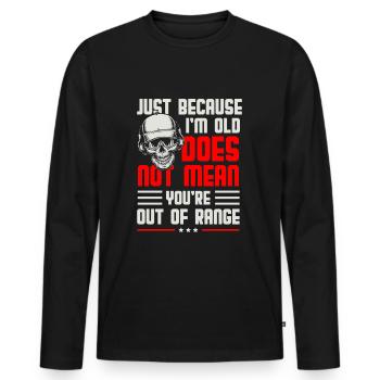 Waffe Gewehr Sportschießen - Männer Premium Bio Langarmshirt - Schwarz - Vorne - Nico (187cm)