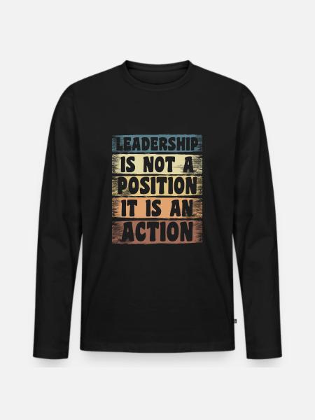 Chef Karriere Abteilungsleiter Kollege - Männer Premium Bio Langarmshirt - Schwarz
