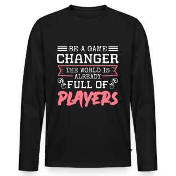Arbeit Karriere Angestellter - Männer Premium Bio Langarmshirt - Schwarz - Vorne - Nico (187cm)