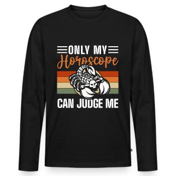 Horoscope Birthday Stars Element - Men's Premium Organic Long Sleeve Shirt - black - Front - Nico (187cm)