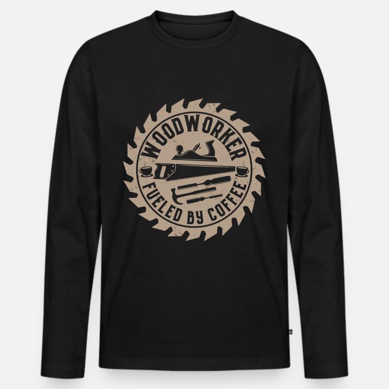 Tischler - Männer Premium Bio Langarmshirt - Schwarz