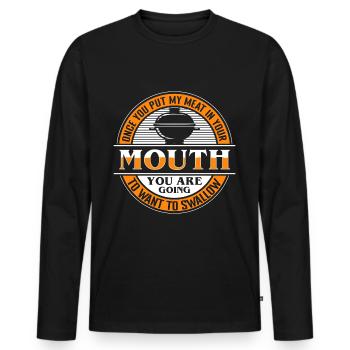 Cooking -starred chef Chef - Men's Premium Organic Long Sleeve Shirt - black - Front - Nico (187cm)