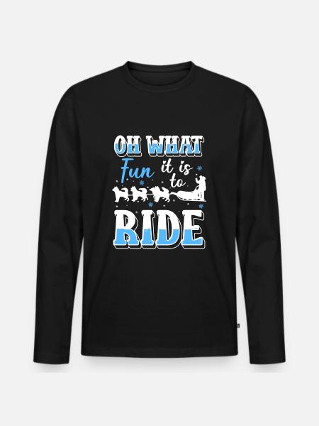 Sport Sledging Wooden sledges - Men's Premium Organic Long Sleeve Shirt - black