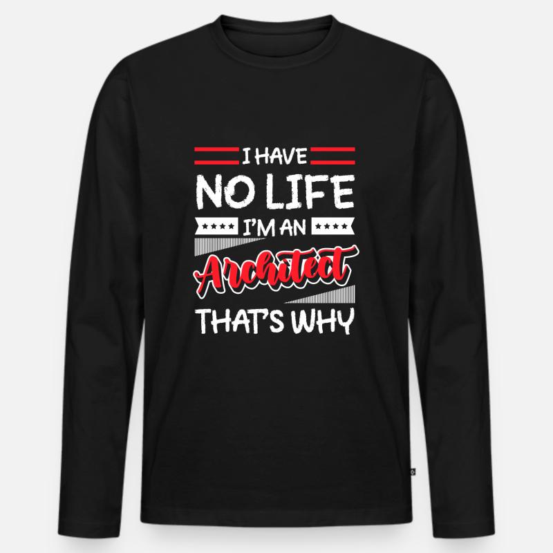 Engineer Building Student Construction - Men's Premium Organic Long Sleeve Shirt - black