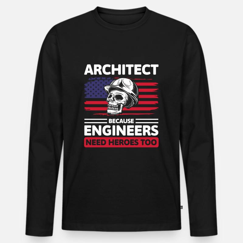 Architecture Design Studies Construction - Men's Premium Organic Long Sleeve Shirt - black