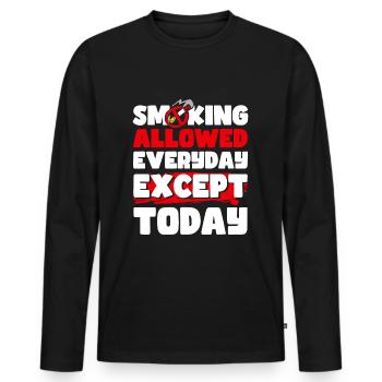 Nicotine Smouldering Stem - Men's Premium Organic Long Sleeve Shirt - black - Front - Nico (187cm)