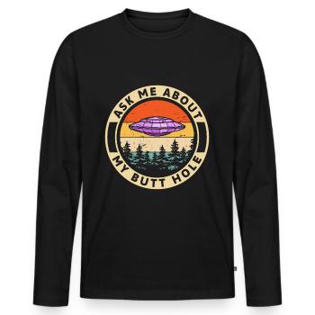 Alien Aliens - Männer Premium Bio Langarmshirt - Schwarz - Vorne - Nico (187cm)