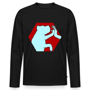 Hundefreunde Hundeliebhaber Hund - Männer Premium Bio Langarmshirt - Schwarz - Vorne - Nico (187cm)