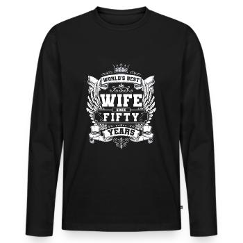 Feiern Trinken Bier - Männer Premium Bio Langarmshirt - Schwarz - Vorne - Nico (187cm)