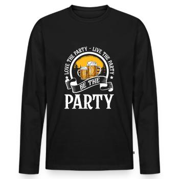 Party Geburtstag Trinken Mädelsabend - Männer Premium Bio Langarmshirt - Schwarz - Vorne - Nico (187cm)