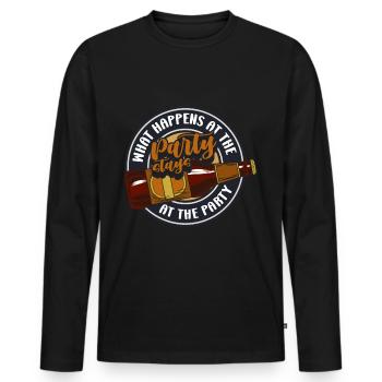 Celebration Drinking Party make girls' evening - Men's Premium Organic Long Sleeve Shirt - black - Front - Nico (187cm)