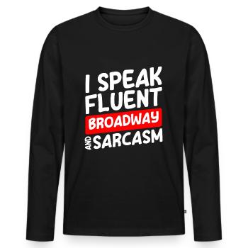 Schauspieler Probe Theaterstück Oper - Männer Premium Bio Langarmshirt - Schwarz - Vorne - Nico (187cm)