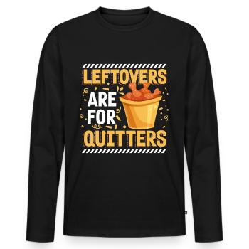 Food Restaurant Meal Drinks - Men's Premium Organic Long Sleeve Shirt - black - Front - Nico (187cm)
