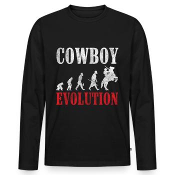 Western Rodeo Dressage Saddle - T-shirt manches longues Premium bio Homme - noir - Devant - Nico (187cm)