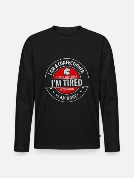 Konditorei Geschmack Törtchen - Männer Premium Bio Langarmshirt - Schwarz