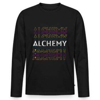 Alchemy Healing Magic Chemist - Men's Premium Organic Long Sleeve Shirt - black - Front - Nico (187cm)