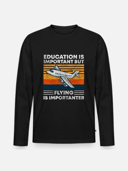 Pilot Work Pilots Gliders - Men's Premium Organic Long Sleeve Shirt - black