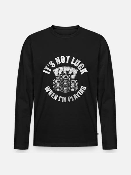 Card Game Gambling Blackjack - Men's Premium Organic Long Sleeve Shirt - black