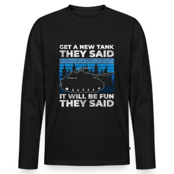 Leopard Fighting Weapon Power - Men's Premium Organic Long Sleeve Shirt - black - Front - Nico (187cm)