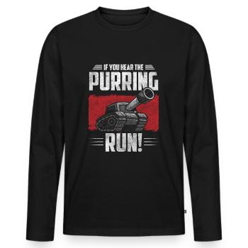 War Army Bundeswehr - Men's Premium Organic Long Sleeve Shirt - black - Front - Nico (187cm)