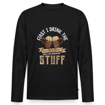 Restaurant Celebration Economy - Men's Premium Organic Long Sleeve Shirt - black - Front - Nico (187cm)