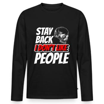 Sarcasme gens Misanthrope Rejet - T-shirt manches longues Premium bio Homme - noir - Devant - Nico (187cm)