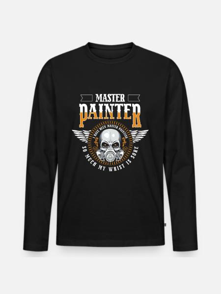 Painting Profession Master Painter Wallpapering - Men's Premium Organic Long Sleeve Shirt - black