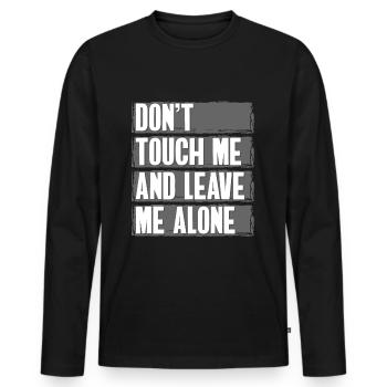 Il suffit de regarder mon problème de provocation - T-shirt manches longues Premium bio Homme - noir - Devant - Nico (187cm)
