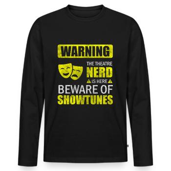 Schauspieler Bühnenbild Theaterfreund Probe - Männer Premium Bio Langarmshirt - Schwarz - Vorne - Nico (187cm)