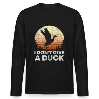 Ducklings Animal Animals Swimming - Men's Premium Organic Long Sleeve Shirt - black - Front - Nico (187cm)