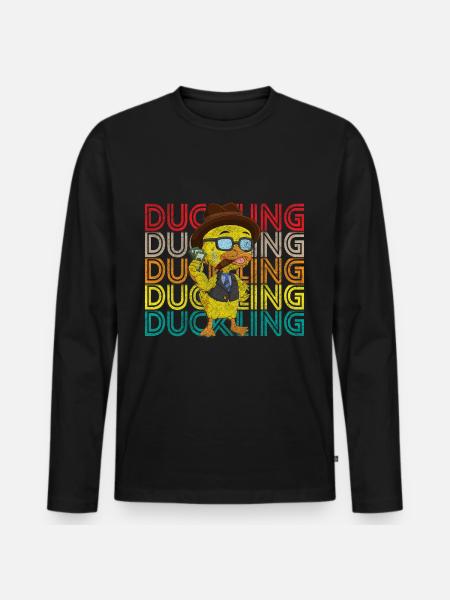 Duck Squeaky Duck Bathtub - Men's Premium Organic Long Sleeve Shirt - black