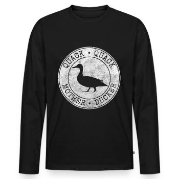 Ducklings Bird Beak Nature - Men's Premium Organic Long Sleeve Shirt - black - Front - Nico (187cm)
