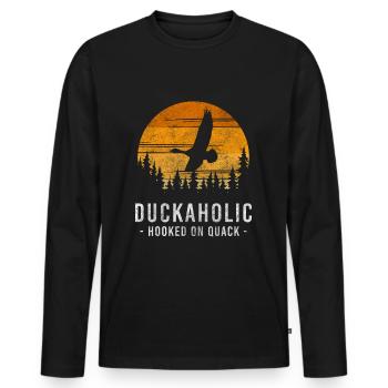 Ducks Rubber Duck - Men's Premium Organic Long Sleeve Shirt - black - Front - Nico (187cm)