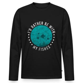 Fish under water - Men's Premium Organic Long Sleeve Shirt - black - Front - Nico (187cm)