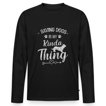 Tierschutz Aktivist Veganer Umweltschutz - Männer Premium Bio Langarmshirt - Schwarz - Vorne - Nico (187cm)
