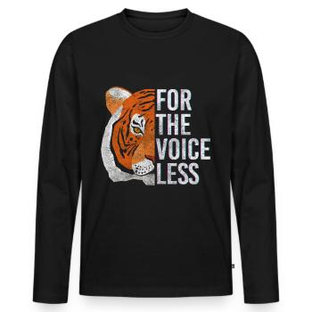 Tierfreund Naturschutz Retter Umweltschutz - Männer Premium Bio Langarmshirt - Schwarz - Vorne - Nico (187cm)