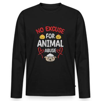 Animal Welfare Activist Meatless - Men's Premium Organic Long Sleeve Shirt - black - Front - Nico (187cm)