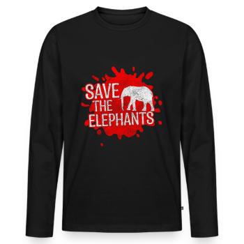 Animal rights activists Animals rescuers Environmental protection - Men's Premium Organic Long Sleeve Shirt - black - Front - Nico (187cm)