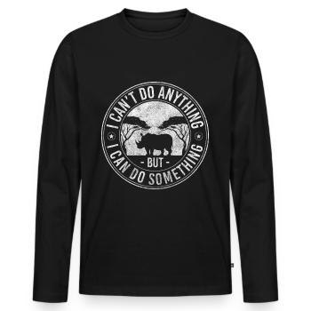 Tierschützer Vegetarier Retttung Tierheim - Männer Premium Bio Langarmshirt - Schwarz - Vorne - Nico (187cm)